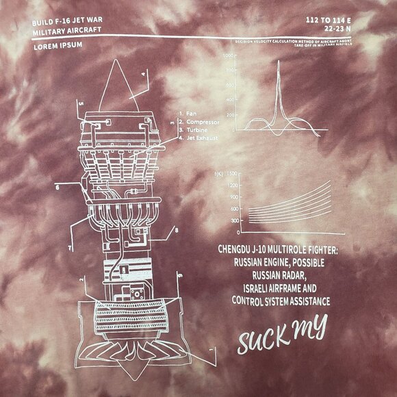 Suck-My Other - Suck-My (Brand) Red/White Tie Dyed Perfect Nonsense T-Shirt Sz XL EX RARE!!!